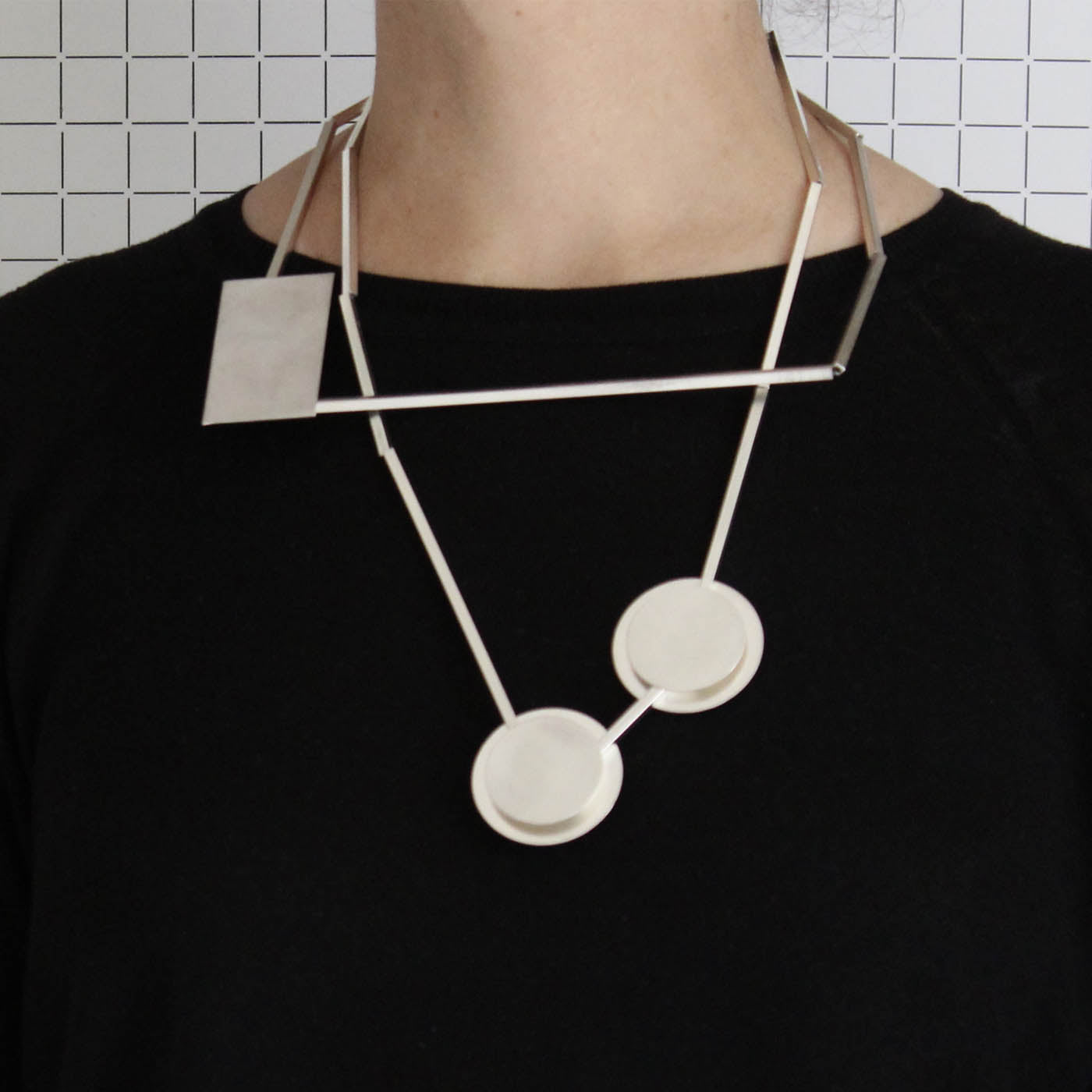 Silver Shapes Necklace in Sterling Silver